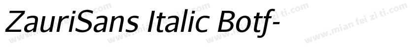 ZauriSans Italic Botf字体转换